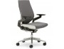 Steelcase Gesture Office Chair with Wrapped Back Front Side Graphite Cogent Connect
