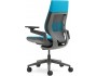 Steelcase Gesture Office Chair with Wrapped Back Side Dark/Dark Blue Jay Cogent Connect